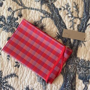 Rothy’s Red and Purple Checkered Clutch